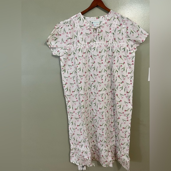 Ella Simone Womens Floral Tiered Laced Nightgown Size XL New - Picture 1 of 10